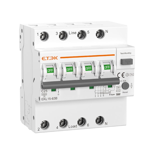 Type B RCBO 4P 40A 30mA