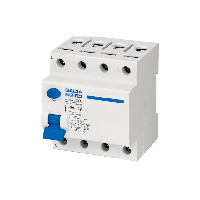 Jordfelsbrytare Typ A PR8NM 4P 30mA, 25-63A