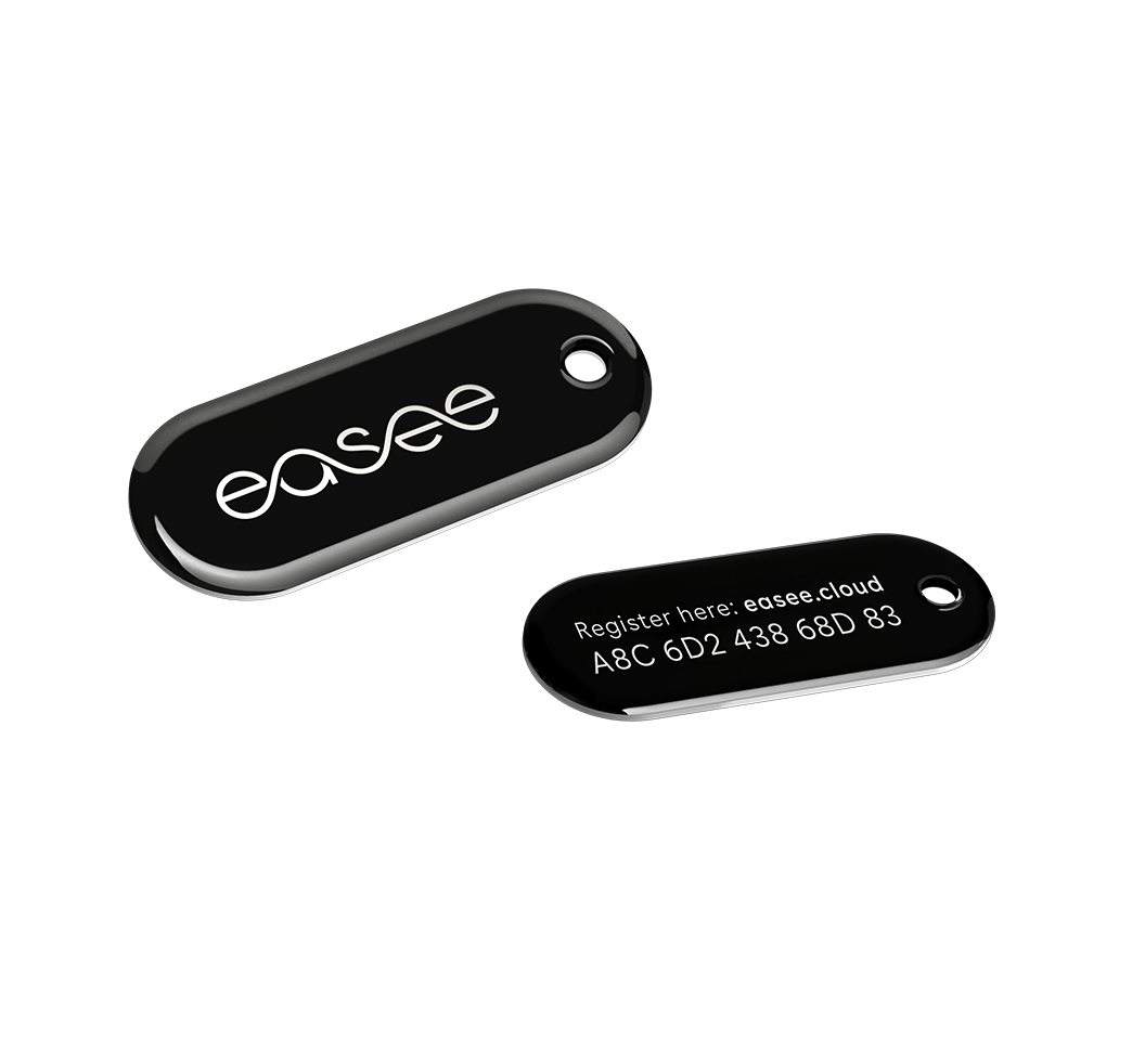 Easee RFID-tag för start av laddning.